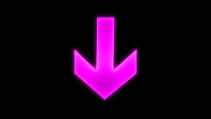 Purple color arrow down icon. Symbol, vector and directional icon, Illustration and upload concept.