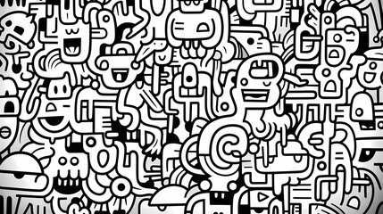 Cute graffiti art abstract background poster web page PPT, art background