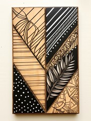 Intricate Zentangle Patterns: Farmhouse Rustic Wall Decor with Charming Zentangle Motifs