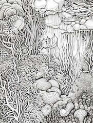 Intricate Zentangle Patterns: Oceanic Doodles � Seascape Art Print