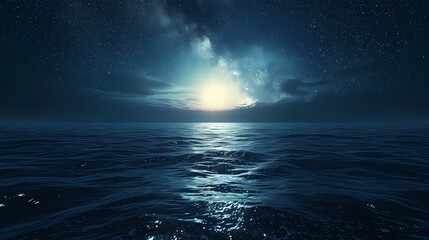 Vivid Summer Sky and Ocean Bliss at Sunset