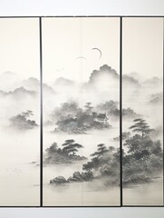Japanese Sumi-e Ocean Wall Decor: Serene Seascapes and Ethereal Beauty
