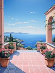Fototapeta na wymiar Modern Mediterranean Sea Views: Captivating Contemporary Landscapes