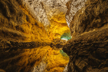 A beautiful cave in Cueva de Los Verdes, Lanzarote