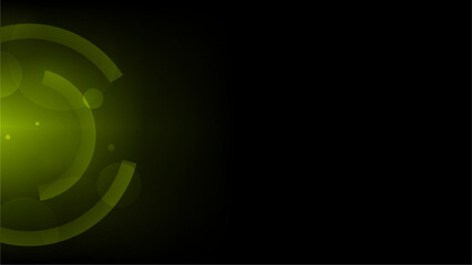 Light Green Gradient, High Technology Circle Scan Circle Background with Bokeh Light