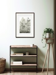 Minimalist Nature Sketches: Woodland Art Print, Modern Forest Design