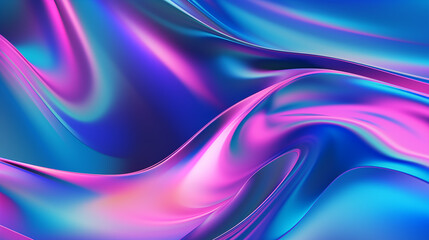 Beautiful digital liquid wallpaper. Bright modern header background concept. Neon color palette.