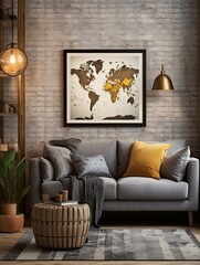 Coastal Art Prints: Old World Map Designs - Mapped Coastlines for Scenic D�cor