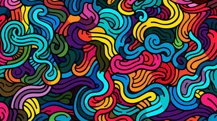 Abstract seamless doodle background, artistic background