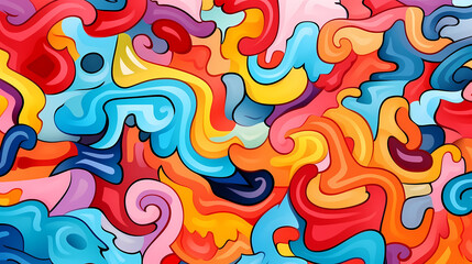 Abstract seamless doodle background, artistic background