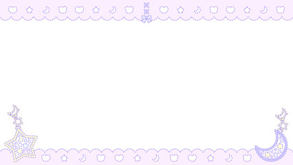 シャカシャカレジンのムーン・スターシェイカーフレーム♪PNG