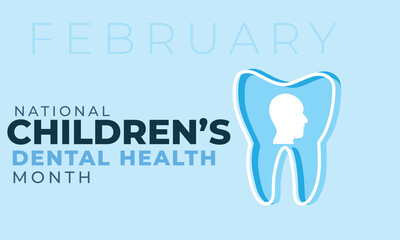 National Children's dental health month. background, banner, card, poster, template. Vector illustration.