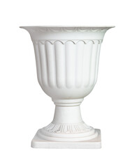 White vase empty isolated