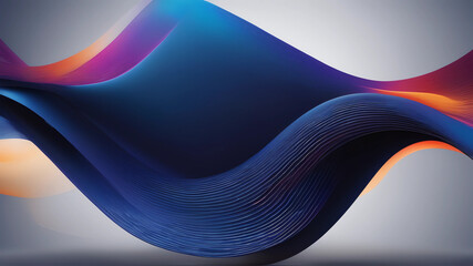 Smooth flow of wavy shape with gradient vector abstract background, dark blue design curve line...