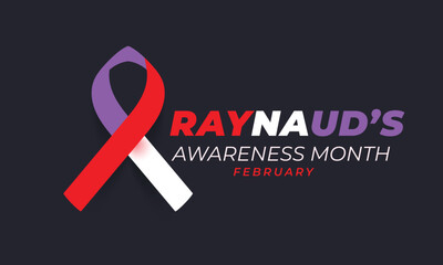 Raynaud's Awareness Month. background, banner, card, poster, template. Vector illustration. - obrazy, fototapety, plakaty