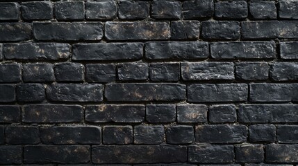 Obraz premium black brick wall, dark background for design