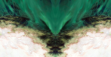  the monster of jealousy,   abstract symmetrical photograph of the deserts of Africa, from the air,...