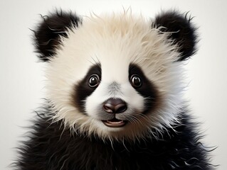 Panda bear on a white background