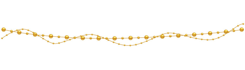 Beautiful Gold beads Png.