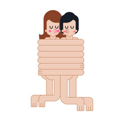 Couple hugs with long arms. Lovers with long arms. Hugs from loved ones. Concept for Valentine's Day - 720113724
