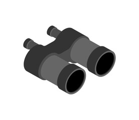 Binoculars isolated. optical instrument with lens for each eye - 720113974