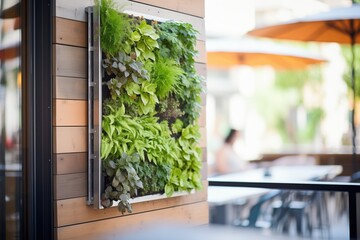 modular green living wall panels for an office facade