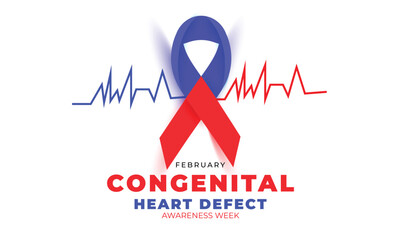 Congenital Heart Defect Awareness Week. background, banner, card, poster, template. Vector illustration. - obrazy, fototapety, plakaty