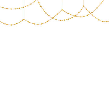 Beautiful Gold beads Png. Stock royalty free. PNG