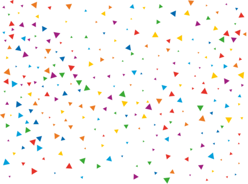 Fairy Rainbow Triangular Confetti