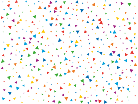 Colored Rainbow Triangular Confetti
