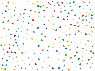 Colored Rainbow Triangular Confetti