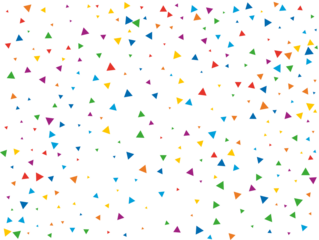 Colored Rainbow Triangular Confetti