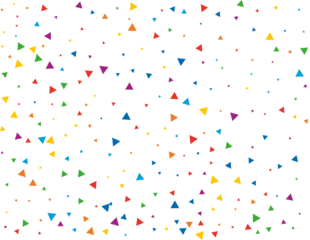 Colored Rainbow Triangular Confetti