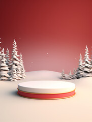 Modern round product advertising podium, booth, stage, product background, promotional event background