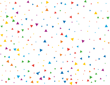 Colored Rainbow Triangular Confetti