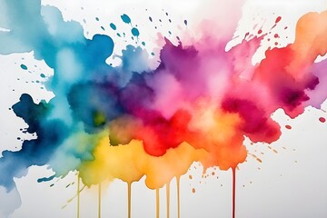 Fototapeta premium Abstract Captivating Watercolor Stains background