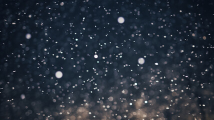 Falling snow natural winter blue white background.