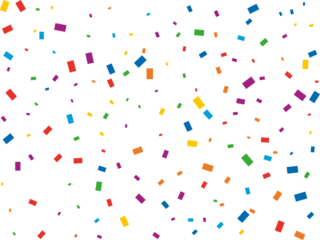 Magic Rectangular Rainbow Confetti