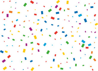 Magic Rectangular Rainbow Confetti
