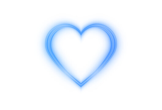 This PNG image features a blue heart with flashes, isolated on a transparent background. The heart is light and perfect for holiday cards, banners, and invitations. 