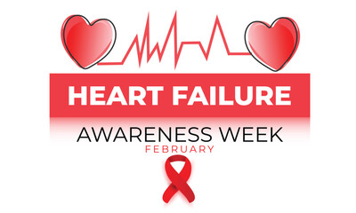 Heart Failure Awareness Week. background, banner, card, poster, template. Vector illustration.