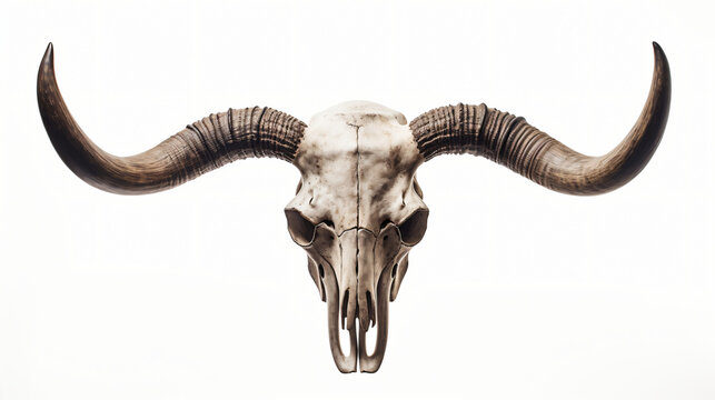 Bison head skull