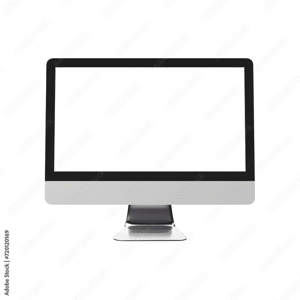 Aufkleber mockup of modern desktop computer