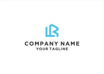 Initial Letter LR Home Real Estate Logo Design Vector
