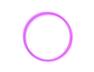 Luminous pink circle blank, with neon pink illumination effect. Png. Luminous plinth podium for advertising, awards, award ceremonies, presentations. Luminous round pink frame.