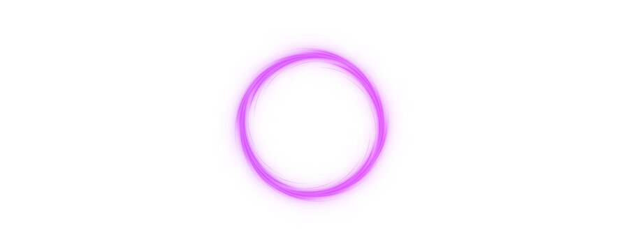 Luminous pink circle blank, with neon pink illumination effect. Png. Luminous plinth podium for advertising, awards, award ceremonies, presentations. Luminous round pink frame.