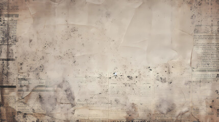 Newspaper paper grunge vintage old aged texture background. 