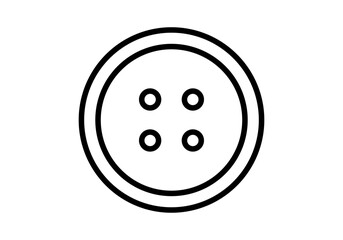 Icono negro de botón en fondo blanco.