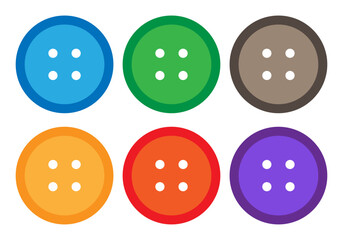 Hoja de iconos de botones de varios colores.