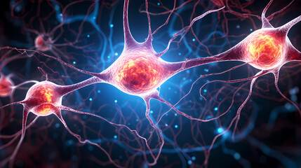 Virus cells abstract science concept, medical research background